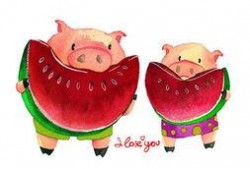 瓜地里吃西瓜绘画,西瓜与绘画的甜蜜邂逅